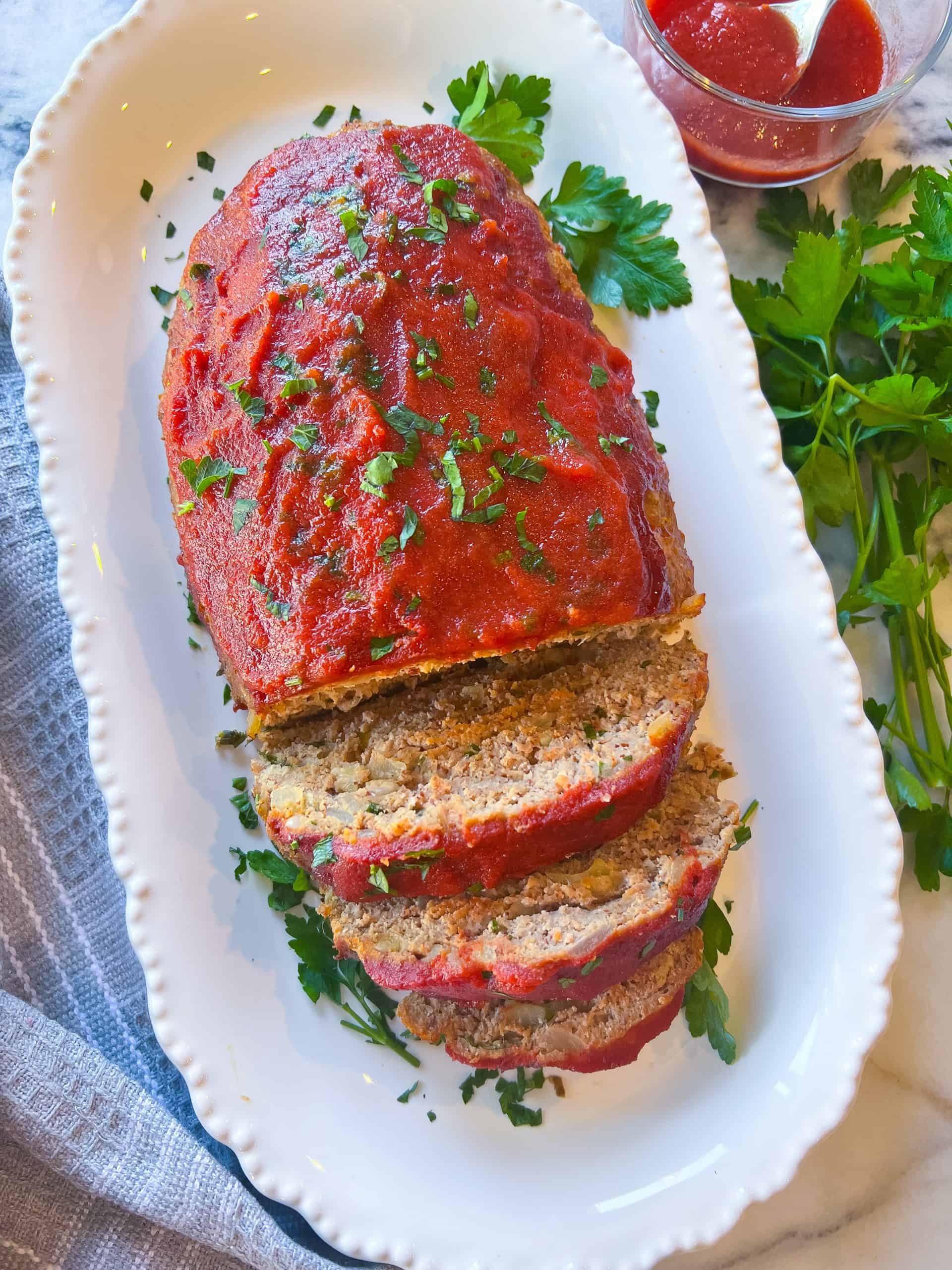 Easy Turkey Meatloaf Whole 30 Paleo Gluten Free The Lovely Dish   Meatloafwhole30 Scaled 