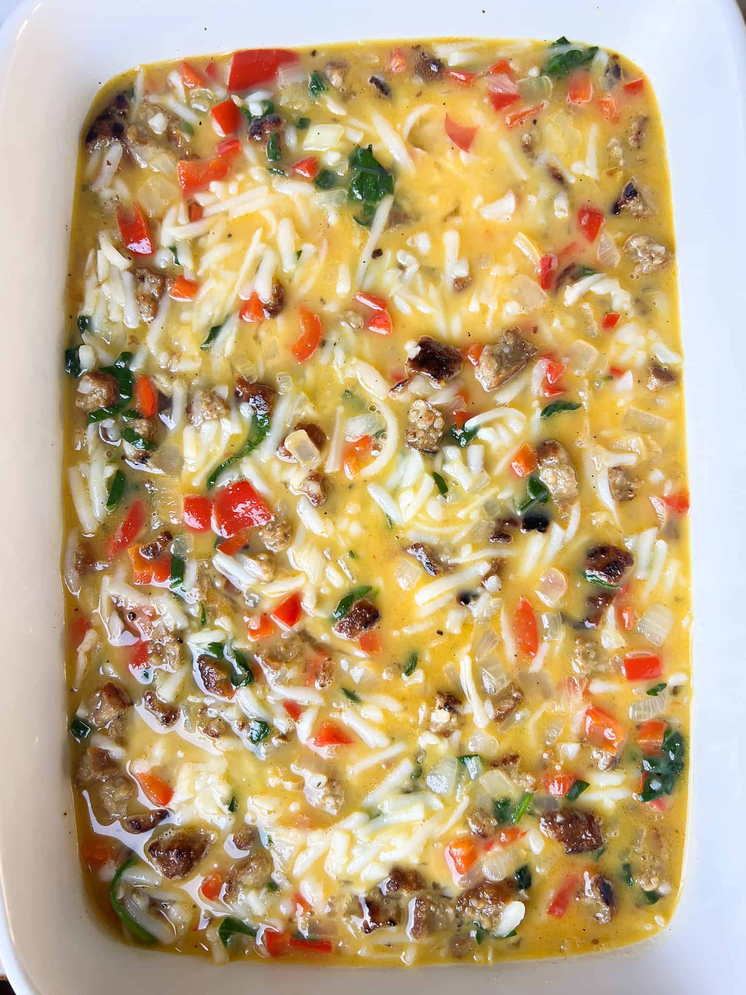 Whole 30 Hashbrown Sausage Breakfast Casserole - The Lovely Dish